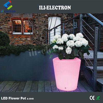 원격 제어 플라스틱 LED 조명 꽃 냄비 / 플랜터 / 얼음 버킷