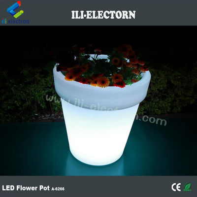 다채로운 조명 LED 정원 장식용 플라스틱 꽃 심기