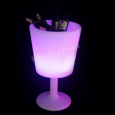 유무선 플라스틱 LED 얼음 버킷 컵 모양 16 색상 샴페인 변경