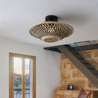 둥근 Bambu Pendant Lamp, 실내 조명용 직물 천장 조명