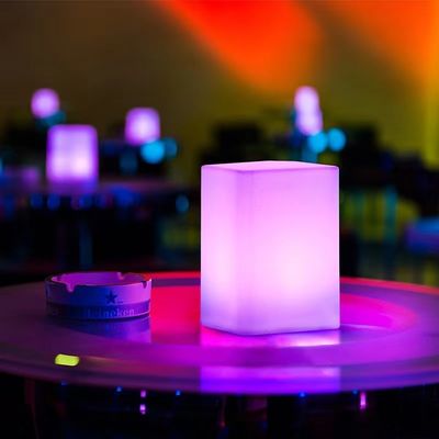 RGB 색상 변경 야외 LED 큐브 라이트 USB 충전 원격 제어