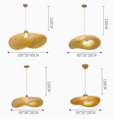 헝거 램프 대나무 LED 천장 램프 라탄 ペンダント 램프
