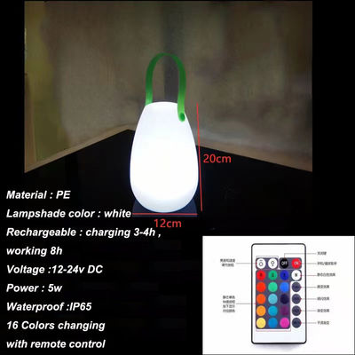 2700K CCT 플라스틱 LED 휴대용 램프 재충전 가능한 레스토랑