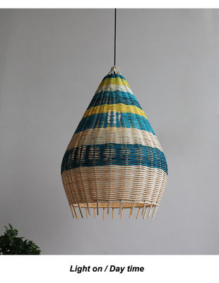 맞춤형 Bambu Rattan Woven Pendant Light 실내 조명용 수작업