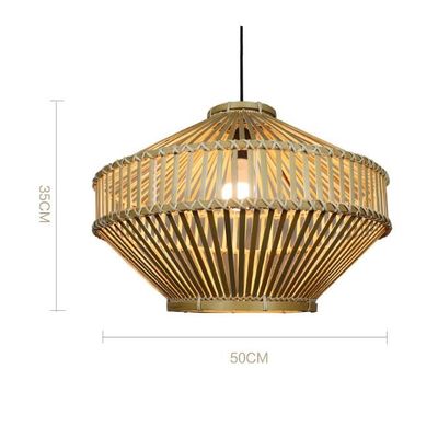 3500K 레트로 Bambu Woven Pendant Light 실내 거실용