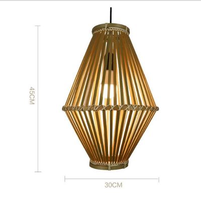 3500K 레트로 Bambu Woven Pendant Light 실내 거실용