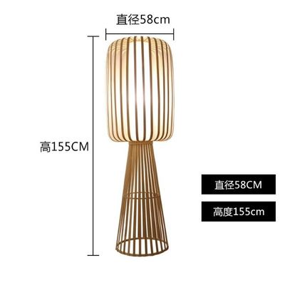 주거용 차하우스 거실용 Bambu Weaving Rattan 바닥 램프