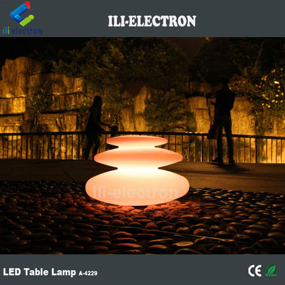 돌 모양의 플라스틱 LED 빛나는 테이블 램프