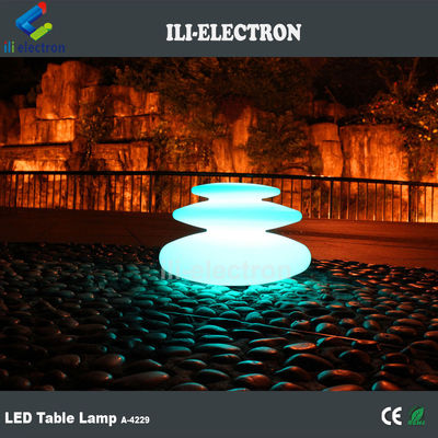 돌 모양의 플라스틱 LED 빛나는 테이블 램프