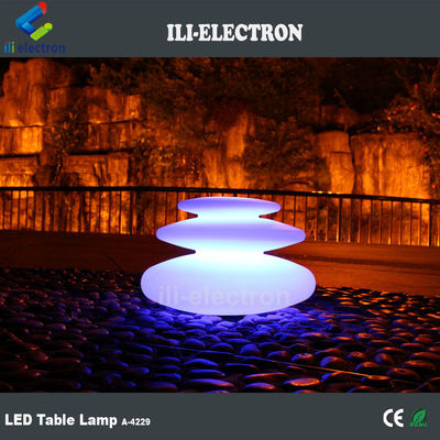 돌 모양의 플라스틱 LED 빛나는 테이블 램프