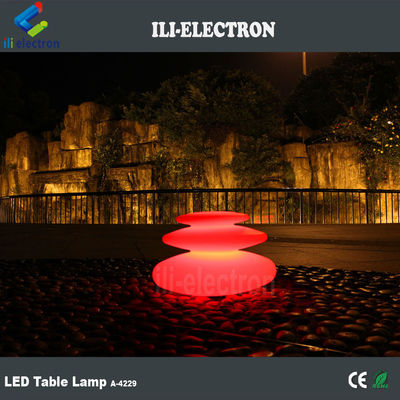 돌 모양의 플라스틱 LED 빛나는 테이블 램프