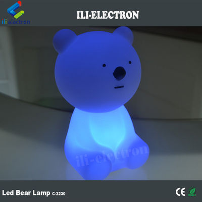 색을 바꾸는 재충전 가능한 플라스틱 테이블 귀여운 LED 곰 램프
