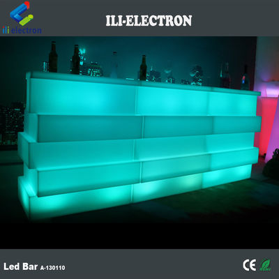 플라스틱 LED 모바일 바 테이블 16 색상 변화 수질