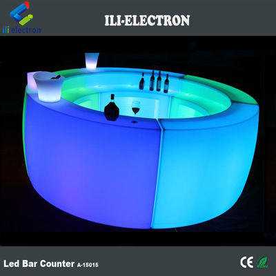 상업용 빛나는 LED 바 카운터 PE 플라스틱 재료 16 색상 변경