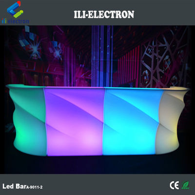 파동 모양 빛나는 LED 바 카운터, 야외 조명 바 테이블