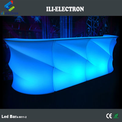 파동 모양 빛나는 LED 바 카운터, 야외 조명 바 테이블