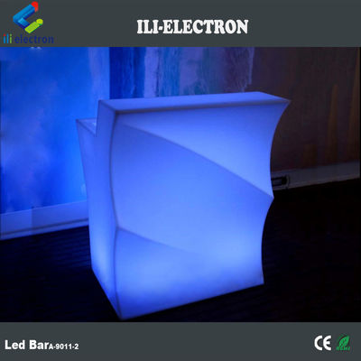 파동 모양 빛나는 LED 바 카운터, 야외 조명 바 테이블