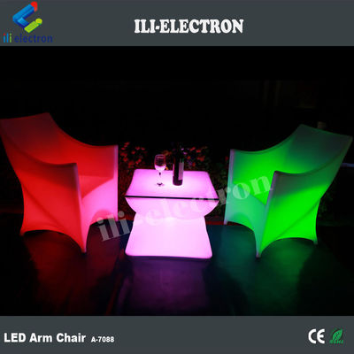 PE 플라스틱 LED 조명 가구 의자 RGB 재충전 리?? 배터리