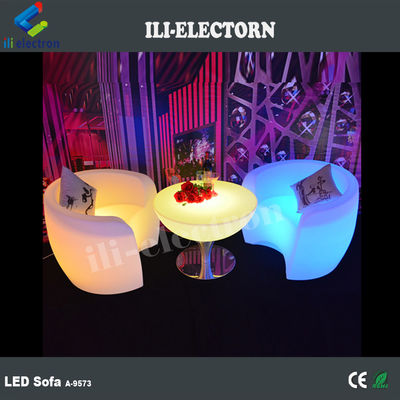 상업용 PE 플라스틱 LED 빛 가구, 조명 LED 라운지 소파