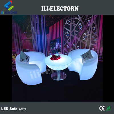 상업용 PE 플라스틱 LED 빛 가구, 조명 LED 라운지 소파