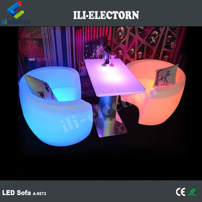 상업용 PE 플라스틱 LED 빛 가구, 조명 LED 라운지 소파