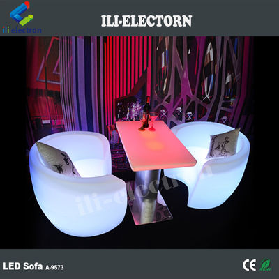 상업용 PE 플라스틱 LED 빛 가구, 조명 LED 라운지 소파