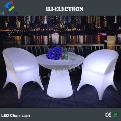 현대 광택 LED 조명 의자 16 색상 변경 나이트 클럽 바