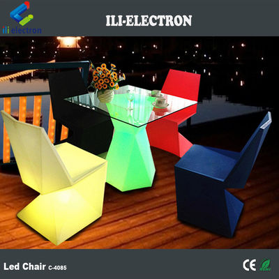 색상 맞춤형 플라스틱 LED 조명 의자