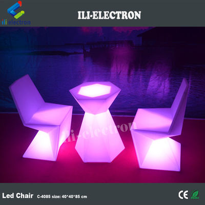 색상 맞춤형 플라스틱 LED 조명 의자