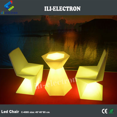 색상 맞춤형 플라스틱 LED 조명 의자