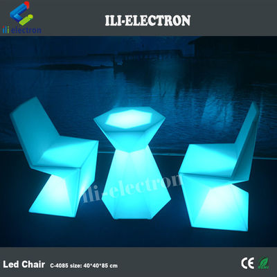 색상 맞춤형 플라스틱 LED 조명 의자