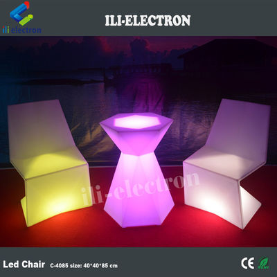 색상 맞춤형 플라스틱 LED 조명 의자