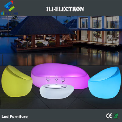방수 색을 바꾸는 플라스틱 LED 차 테이블 의자 세트