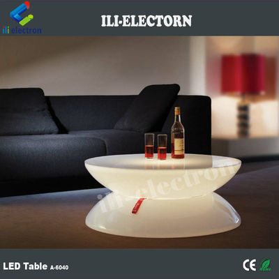 RGB 원격 제어 조명 플라스틱 LED 둥근 라운지 테이블