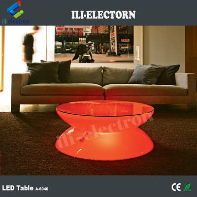RGB 원격 제어 조명 플라스틱 LED 둥근 라운지 테이블