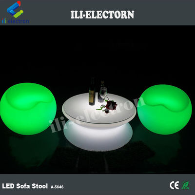 RGB 원격 제어 조명 플라스틱 LED 둥근 라운지 테이블