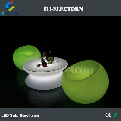 RGB 원격 제어 조명 플라스틱 LED 둥근 라운지 테이블