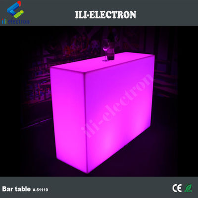 휴대용 플라스틱 LED 불빛 직사각형 바 가구