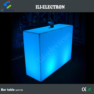 휴대용 플라스틱 LED 불빛 직사각형 바 가구