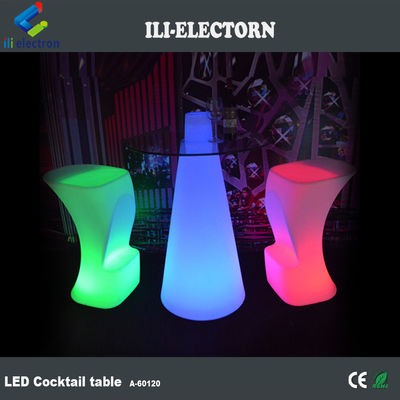 높은 RGB 조명 바 가구 LED 칵테일 테이블