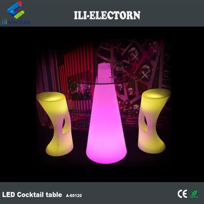 높은 RGB 조명 바 가구 LED 칵테일 테이블