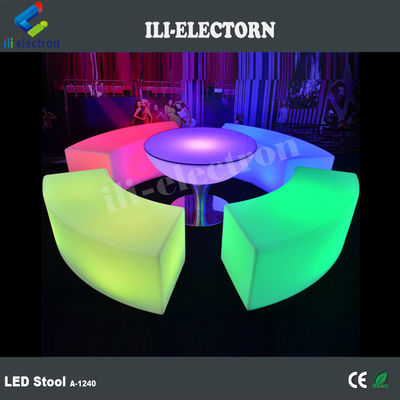 스타일 로맨틱 스타일리시 LED 바 커피 라운드 칵테일 테이블 IP54 PE 재료