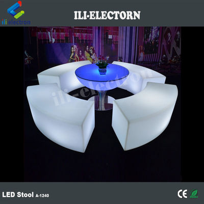 스타일 로맨틱 스타일리시 LED 바 커피 라운드 칵테일 테이블 IP54 PE 재료