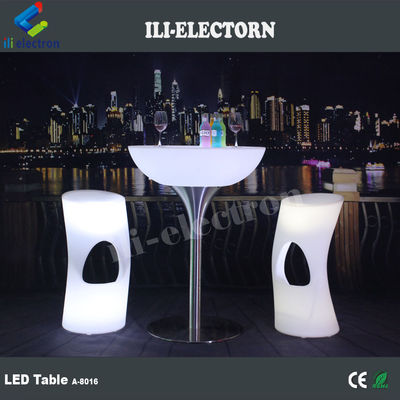 스타일 로맨틱 스타일리시 LED 바 커피 라운드 칵테일 테이블 IP54 PE 재료