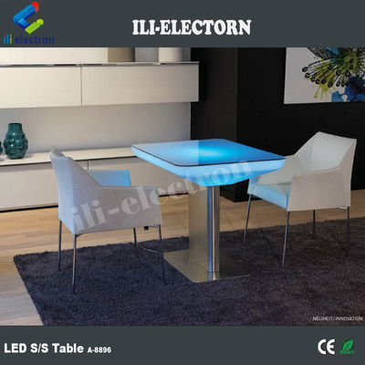 호텔 빌라용 LED 가구 플라스틱 빛나는 바 테이블