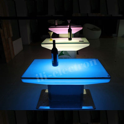 고층 스테인레스 스틸 기반 플라스틱 LED 조명 테이블