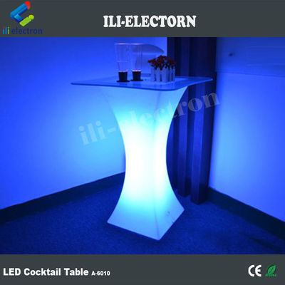 LED 야외 테이블 LED 광택 바 테이블 칵테일 테이블을 켜