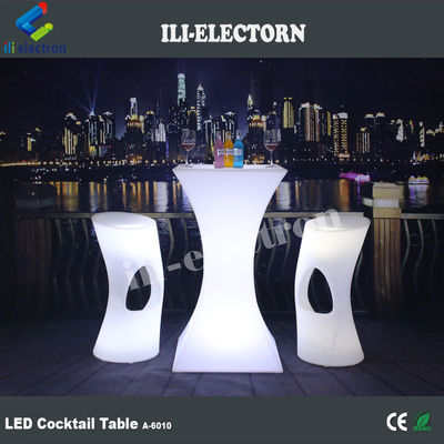LED 야외 테이블 LED 광택 바 테이블 칵테일 테이블을 켜