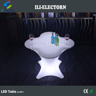 꽃 모양 LED 빛 가구 상업용 커피 테이블