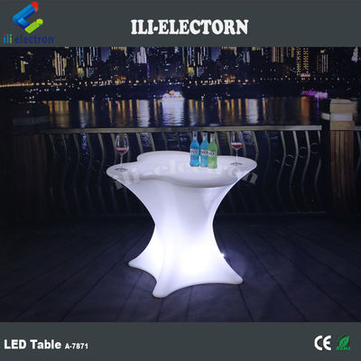꽃 모양 LED 빛 가구 상업용 커피 테이블